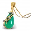  
Gemstone: Green Onyx
Gold Color: Yellow